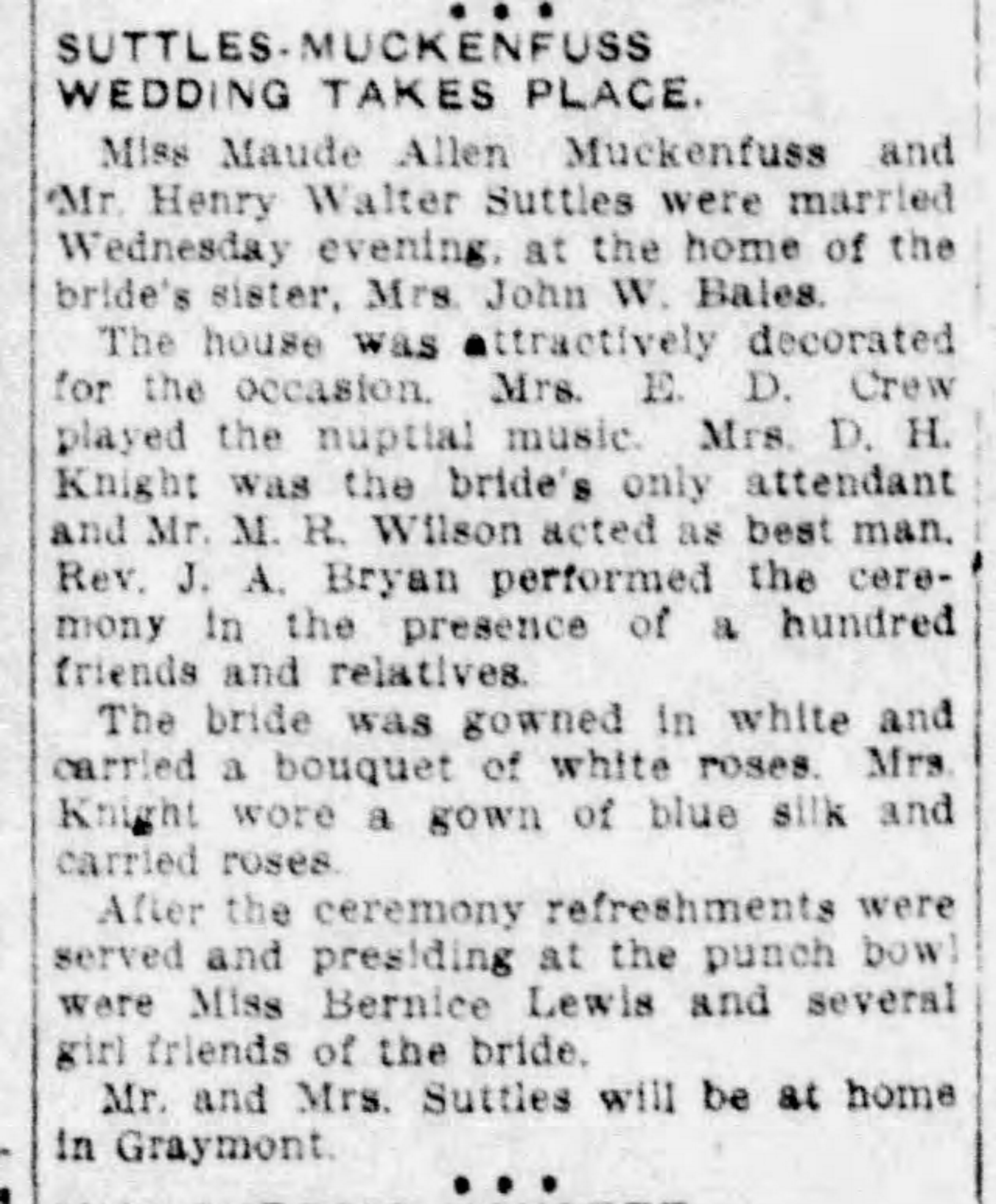 Maude Allen Muckenfuss-Henry Walter Suttles